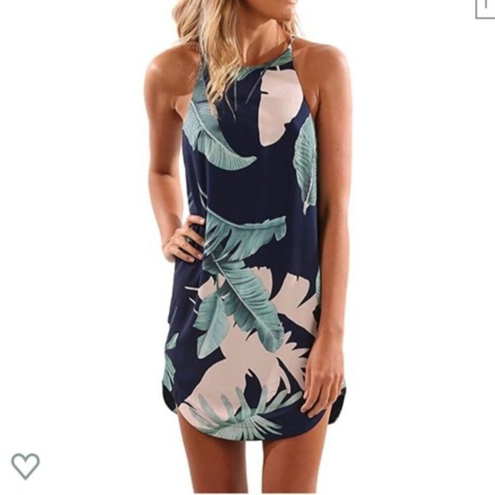 Blooming Jelly floral mini tropical dress women's size Small (MY)